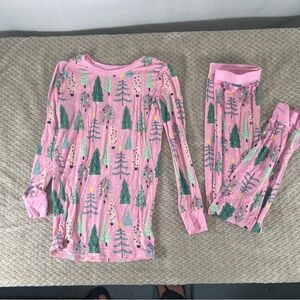 Little Sleepies Pink Twinkling Trees 2pc Pajama Set LS5